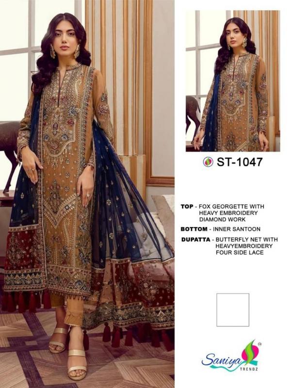 Saniya St 1047 Georgette Pakistani Salwar Kameez Collection